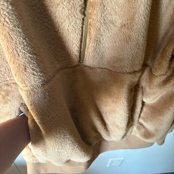 Old Navy Fuzzy Teddy Bear Sweater Hoodie Women's Size Large - Picture 2 of 7